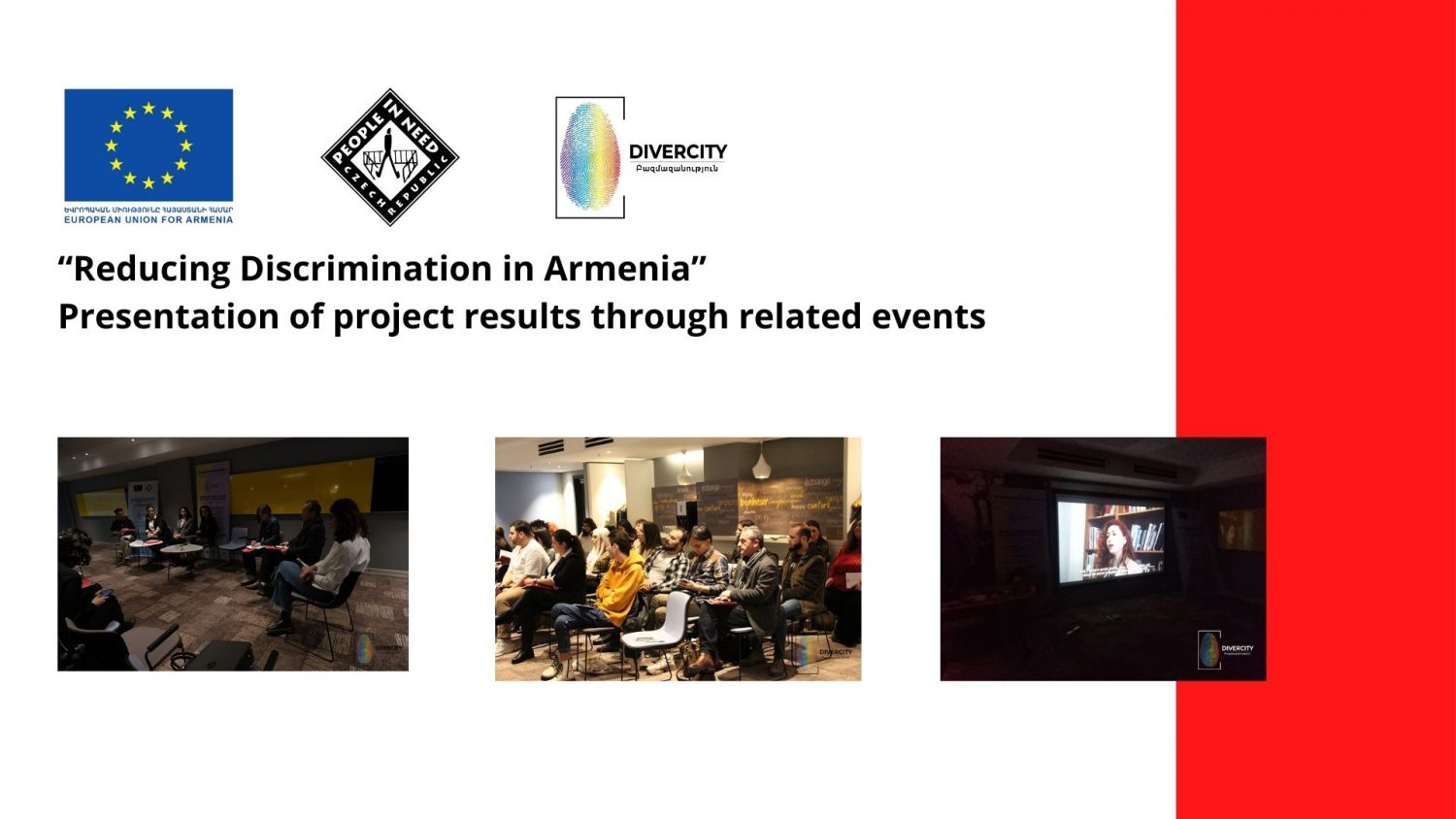 The presentation of the results of “Reducing Discrimination in Armenia” project